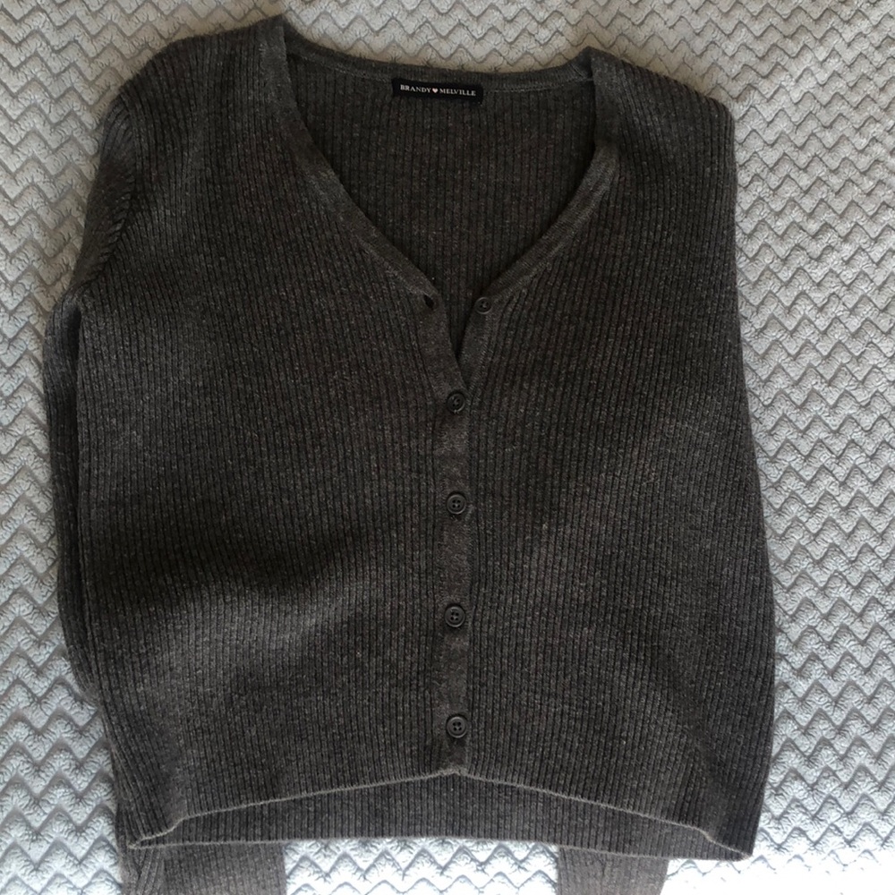 Brandy grey button up